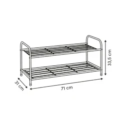 Zwart metalen schoenenrek 6 paar Five®