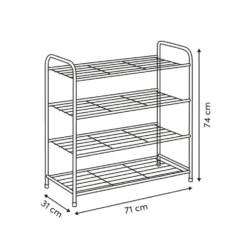 Zwart metalen schoenenrek 12 paar Five®
