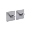 Zwart of Zilver handdoekhaakje zelfklevend 2 stuks Five® (kleurkeuze niet mogelijk)