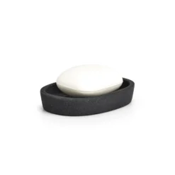 Zwart polyresin zeepschaaltje Zeller Present